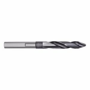 Metal twist drill bit with helical flutes, shown on a white background (for drilling metal).