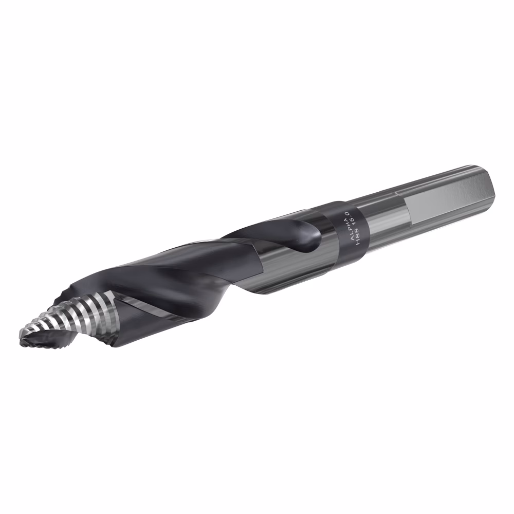 9LMST150R_03 - Alpha Tools Twist drill bit for metal with spiraled flutes and a cylindrical shank