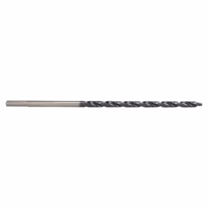Long twist drill bit for metal drilling, with helical flutes along its length