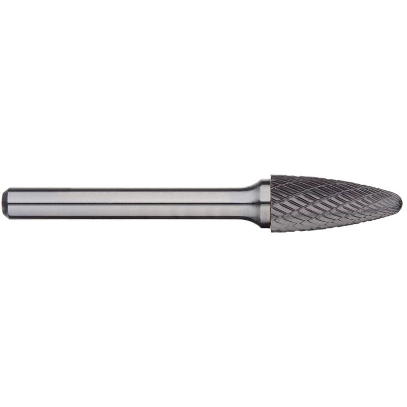 1/2in Tree Radius Nose Carbide Burr - 6in Long