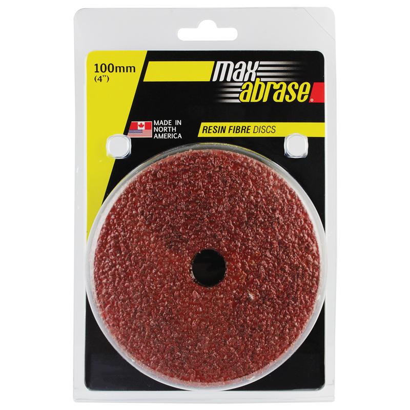 Carded 5 Pack 100mm x B36 Resin Fibre Soft Metal Disc Grit