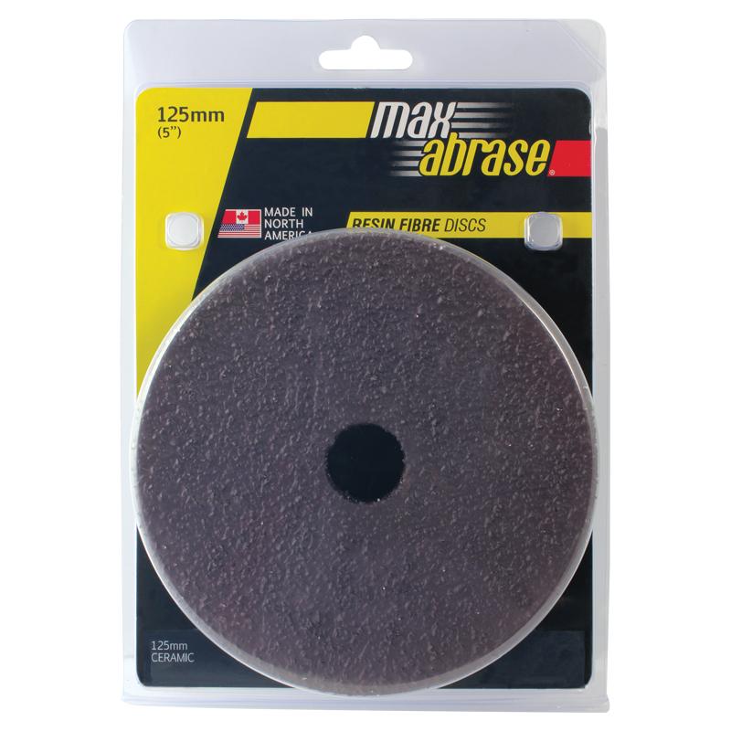 Carded 3 Pack 125mm x C36,60,80 Grit Ceramic Fibre Disc