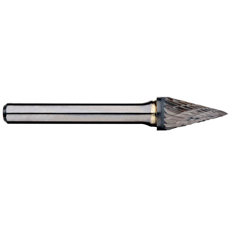 6mm Pointed Cone Carbide Burr, 10 deg