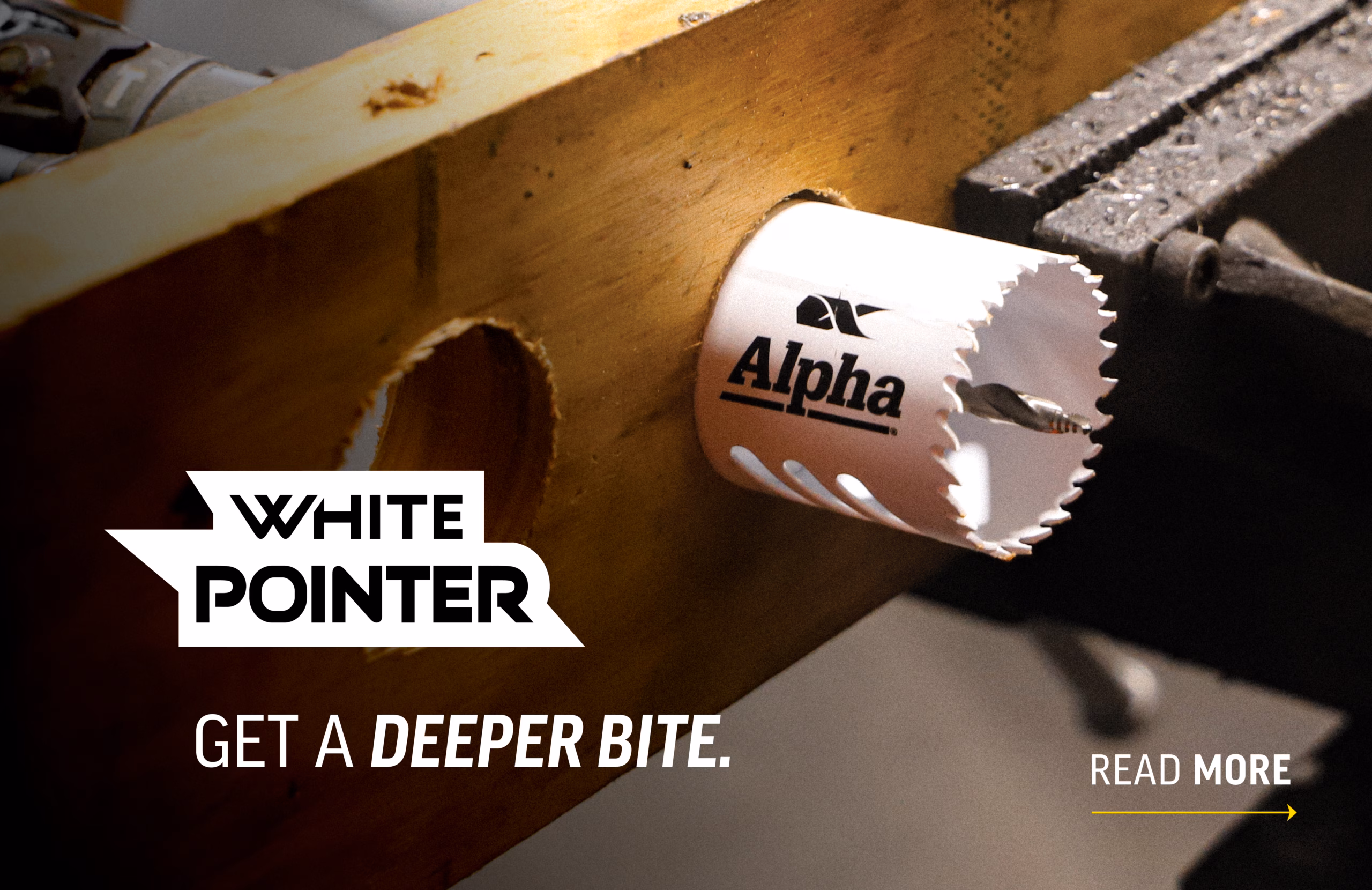 White Pointer Bi-Metal Holesaw through 30mm timber