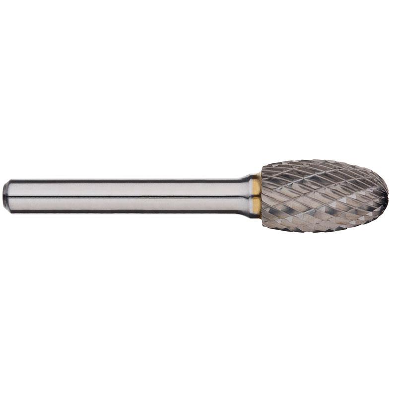 1/4in Oval Carbide Burr, 1/8in shank dia.