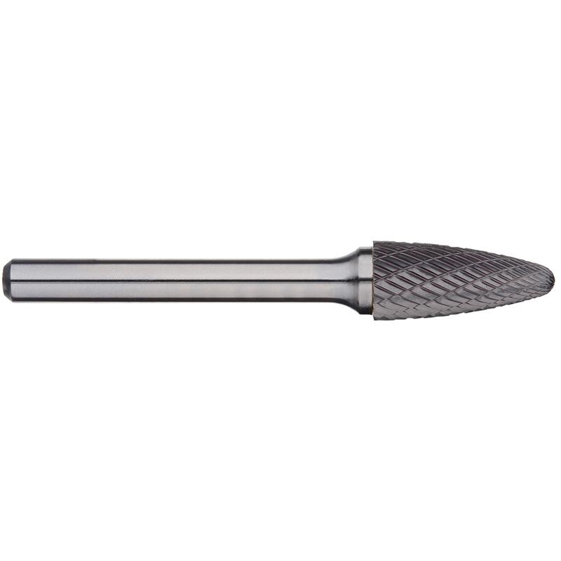 1/4in Tree Radius Nose Carbide Burr - 6in Long