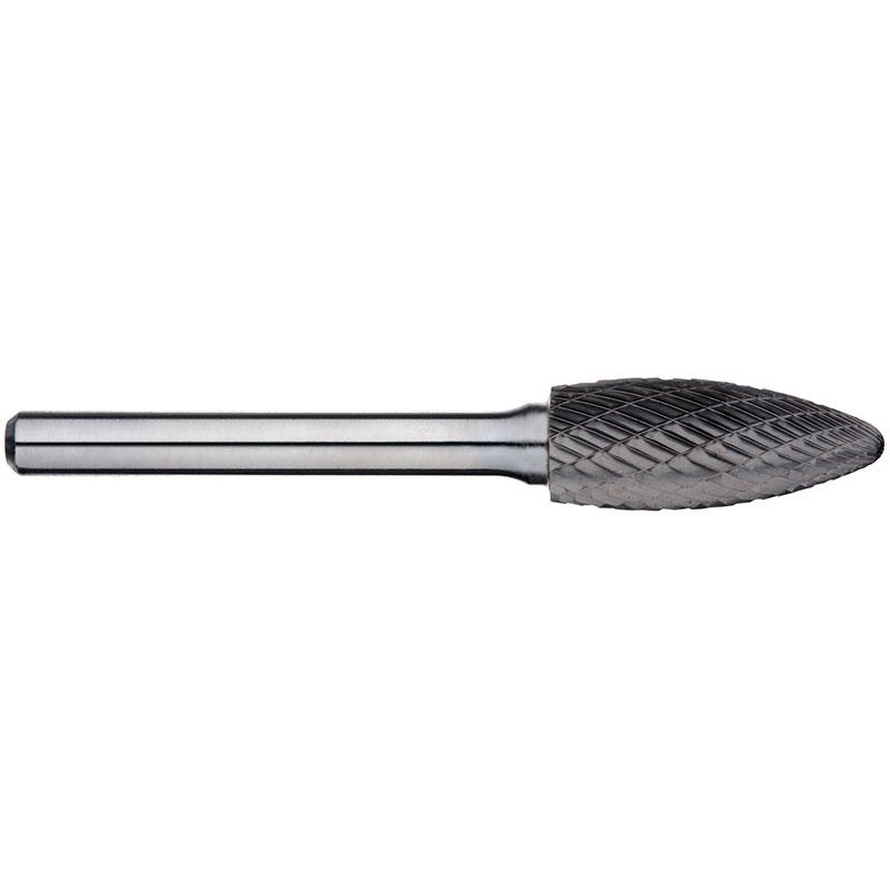 3/16in Flame Carbide Burr, 1/8in shank dia.