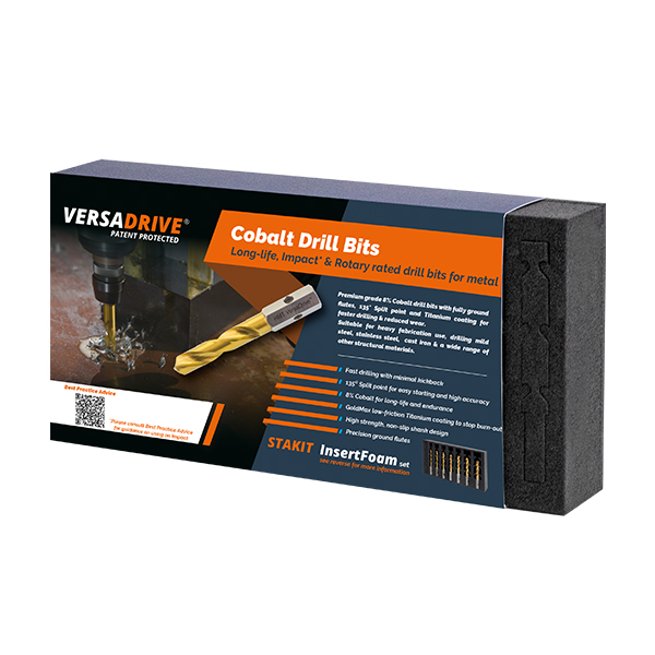 VersaDrive Cobalt Drill Set;5,6,6.8,8.0,8.5,10,10.2mm