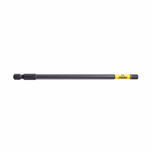 Long black hex key/bit driver bar labeled HEX5 with yellow Alpha branding at the end, designed for 5 mm hex screws.