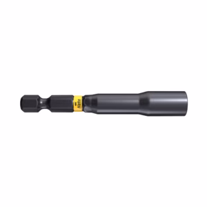 Interchangeable screwdriver bit with a hex end and a long cylindrical extension, labeled Alpha, used as a bit holder/driver extension.
