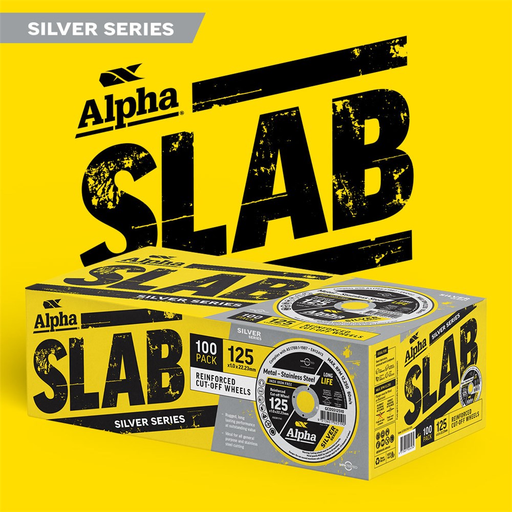 Alpha SLAB | Cutting Disc 125x1.0mm Silver Series x100 Pack
