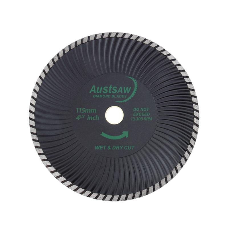 Circular diamond blade for wet or dry cutting, Austsaw Diamond Blades with segmented rim and center hole