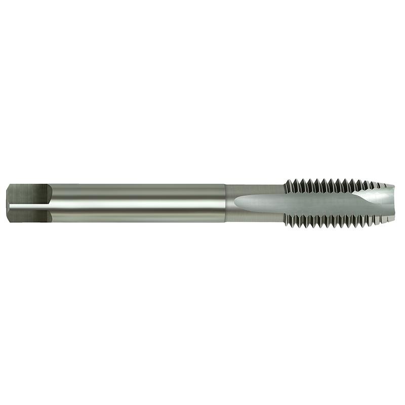 Thread milling cutter with helical cutting teeth at one end for metal threading (tool used to cut threads).