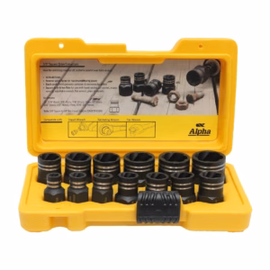 13 Pce | Alpha Damaged Nut & Bolt Extractor Set - 3/8in Drive Met/Imp